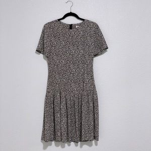 Black & White Floral Printed Dress